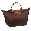 Longchamp Le Pliage Medium Folding Handbag, Chocolate