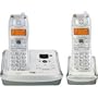 GE 5.8 GHZ White Cordless Analog Phone with Caller ID, Digital Answering System and 2 Handsets (25942GE2)