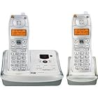 GE 5.8 GHZ White Cordless Analog Phone with Caller ID, Digital Answering System and 2... by General Electric