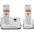 GE 5.8 GHZ White Cordless Analog Phone with Caller ID, Digital Answering System and 2 Handsets (25942GE2)
