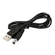 USB to 5.5mm / 2.1mm 5V DC Barrel Jack Power Cable
