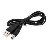 USB to 5.5mm 5V DC Barrel Jack Power Cable