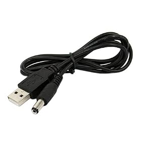 USB to 5.5mm 2.1mm 5V DC Barrel Jack Power Cable by 