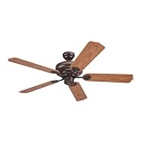 Sea Gull Lighting 1540-10 Long Beach 52-Inch, Five-Blade Outdoor Ceiling Fan, Bronze Powder coat with Oak Finish ABS Blades