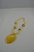 Necklace Oval Shell with Beads YELLOW, 3 " extensions