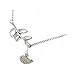 CHOP MALL Jewelry Chains Fashion Cute Bird Leaf Shape Pendant Necklace (1 Pc)