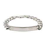 Eve's Addiction Ladies Sterling Silver Curb Link ID Bracelet