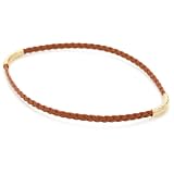 By Boe Brown Equestrian Leather Bracelet 14k G