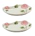 Pink Rose Tea Bag Porcelain Saucer, Set of 2