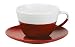 Bistro Fine Stoneware Red 500ml Cappuccino Cup and Saucer