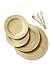 Bambu Pack of 8 - 9 Inch Disposable Bamboo Plates Round, Biodegradable Eco Friendly Products, Bamboo Disposable Plates for Events, Compostable Plates