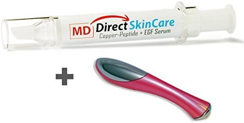 MD Direct Copper Peptide Eye Serum - New Anti-Wrinkle Technology - Order Risk Free! (+FREE bonus, high-tech sonic-infusion therapy wand - boosts effectiveness of skincare treatments) by MD Direct