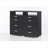Vancouver Bedroom TV Dresser in Black Woodgrain