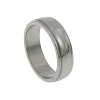 316L Stainless Steel Ring, Width: 6mm, Sizes: 7.0-14.0