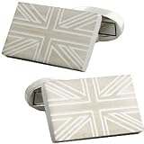 Engraved Union Jack Cufflinks - Union Flag of United Kingdom of Great Britain