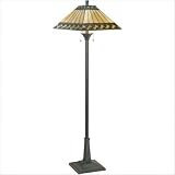 Lite Source Double Pull Bronze Mission Tiffany Floor Lamp