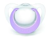 NUK Genius Silicone BPA Free Pacifier, Size 2, 6+ Months, 1 Pack, Colors May Vary