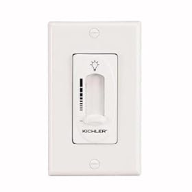 Kichler Fans 337011WH Fan Speed or Light Dimming Slide Control White