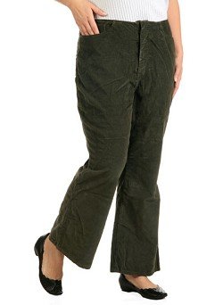 Attitude Stretch Corduroy Pants, Plus Size