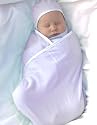 Lilac COMFORT SILKIE - Snuggle Wrap INFANT SWADDLER, Original patented shape for easy swaddle and true comfort. Design by "Mother of Comfort", parent educator Jeanelle Troncone.