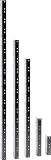 Middle Atlantic RRF 2 - Rack rail kit - black powder coat - 2U - 19 - 4 in