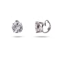 Stunning 5 Carat CZ Sterling Silver Clip-On Earrings