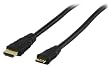 HQ - Adaptador de HDMI a mini HDMI con clavija dorada, 2,5 m