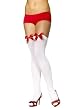 Thigh High Stockings White with Red Bow - Adult - Accessories & Makeup