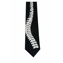 3B Scientific 100% Black Silk Necktie Spine