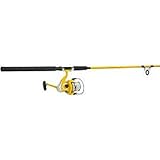 Master Fishing Tackle Mounted Line Spinning Rod Combo for SP60/3201-Y 8' S/W/S BB (2 Piece), Yellow
