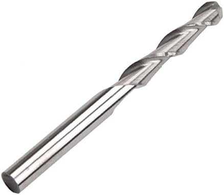 1/8" 2 Flutes Carbide Dril Bits Ball Nose End Mills CNC Bits 12mm Length Pack of 10