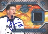 Wayne Primeau, Tampa Bay Lightning, 2001 Pacific Titanium Game-Worn Jersey Autographed Card