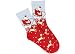 Brighten the Seaons Santa in Flight Socks RED One Sz