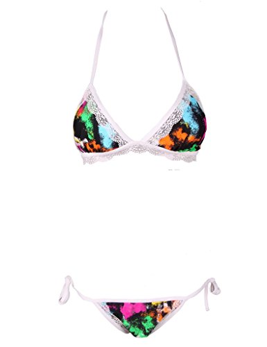 Surenow Women's Lace Triangle Bikini Set Swimsuit