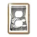 Florene Victorian Images - Brush and Comb Set With Gold Frame - Light Switch Covers - 2 plug outlet cover
