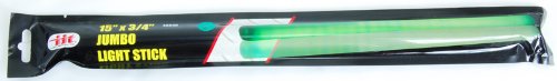 15" x 3/4" Jumbo Glow Stick - Green Burns Up to 12 hrs!