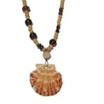 Rutilated Quartz Necklace 01 Pendant Shell Box Wood Purple Crystal Healing 18