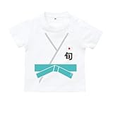 BabyChips 柔道(名入れ半袖ベビーTシャツ) 100 ホワイト