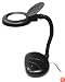 (SE) 5X BLACK POWER MAGNIFY DESK LAMP FLEXIBLE ARM w/GLASS LENS WHITE LIGHT