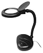 (SE) 5X BLACK POWER MAGNIFY DESK LAMP FLEXIBLE ARM w/GLASS LENS WHITE LIGHT