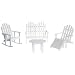 Dollhouse Miniature Five Piece White Adirondack Furniture Set