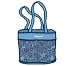 LIFE IS GOOD HAPPY FLORAL RAW EDGE TOTE BAG Blue