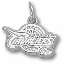 Cleveland Cavaliers Sterling Silver Basketball Logo 3/8'' Pendant