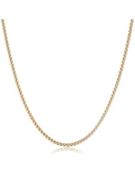 14k Italian Yellow Gold 1.50mm Popcorn Chain Necklace, 16"