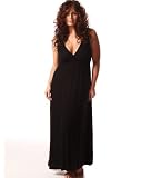 31jyeB6dSLL. SL160  Plus Size Soft and Sexy Long Lounge Maxi Dress 5X Blk