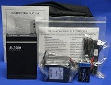Russian Electronic Stimulation Kit w/ 8 Intensity Levels (4 Electrodes) Complete System w/ Carrying Case, AC Adapter, Battery & Electrodes - Great for Fitness Training