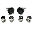 Formal Cufflinks and Studs, Black Onyx