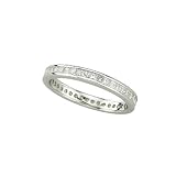 14K White Gold 1 ct. Princess Cut Diamond Eternity Wedding Band (Size-8)