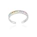 Sterling Silver Multi Color cz Toe Ring