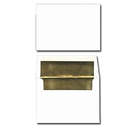 A6 Invitation Envelope - Announcement - Gold Foil Lined (4 3/4 x 6 1/2) (25)